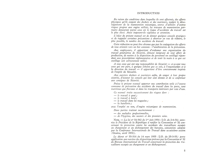 Livret Manutentions portuaires et fluviales - Sécurité chez les dockers et chez les mariniers