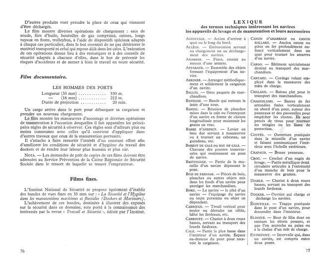 Livret Manutentions portuaires et fluviales - Sécurité chez les dockers et chez les mariniers